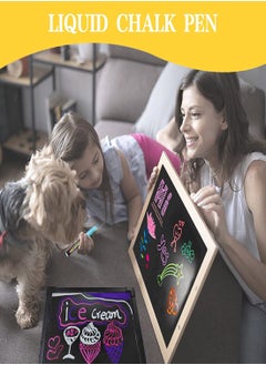 Y&D Erasable Chalk Markers Pens Set, 8 Colors Colorful Graffiti Highlighter Marker for Flashing LED Lighted Board, Blackboard, Whiteboard, Rocks Painting Decorations Wood Plastic Canvas Glass Mugs  - Image 3