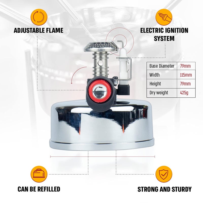 FINJAN Portable Countertop Butane Burner by Finjan- Portable Butane Burner for Indoor Use. Ideal for Lab or Home- Syphon Coffee Making, Fondue Warmer, S’mores Maker - Image 2