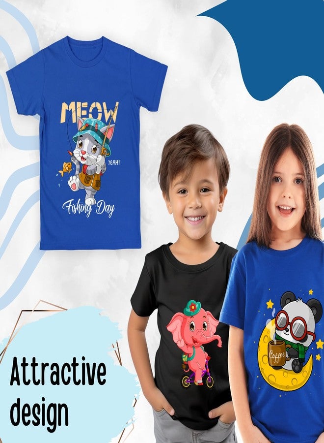 Sakuya Combo Pack of Cute Unisex T-Shirt for Children Featuring Panda, Cat, Penguin Print | Soft Cotton Apparel for Boys and Girls | Breathable, Comfy and Stylish Outfit Set | 6-12 Months - Image 4
