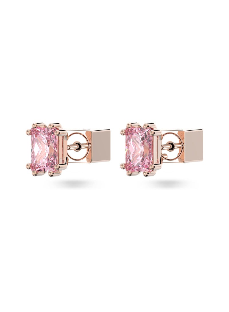 SWAROVSKI أقراط ستوديو كروميا بقصة مريحة، وردي، مطلية بلون الذهب الوردي - Image 3