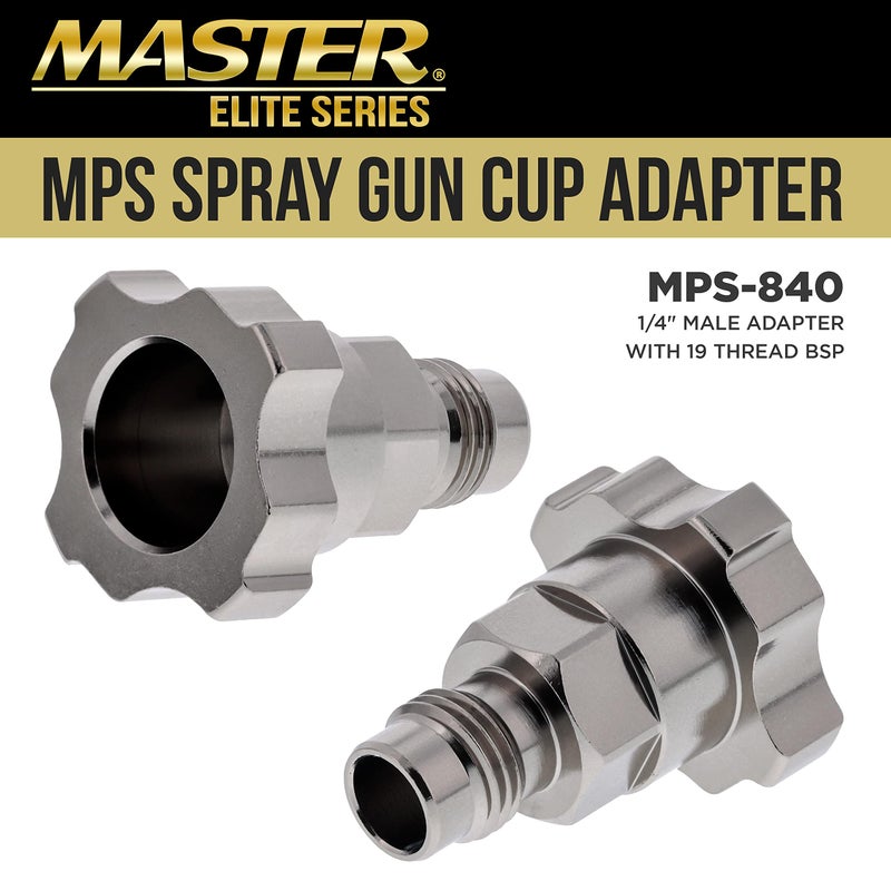Master Airbrush Master Elite Paint System MPS Spray Gun Cup Adapter 840 - Converts Iwata Supernova LS400, WS400 Spray Guns for Use with Master Paint System Disposable Liner and Lid - Image 2
