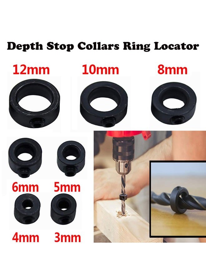 QISF 16Pcs Brad Point Wood Drill Bit 3/4/5/6/8/10/12mm Wood Working Drill with 3-12MM Center Point and Stopper Perfect for Woodworking Carpentry Drilling - Image 3