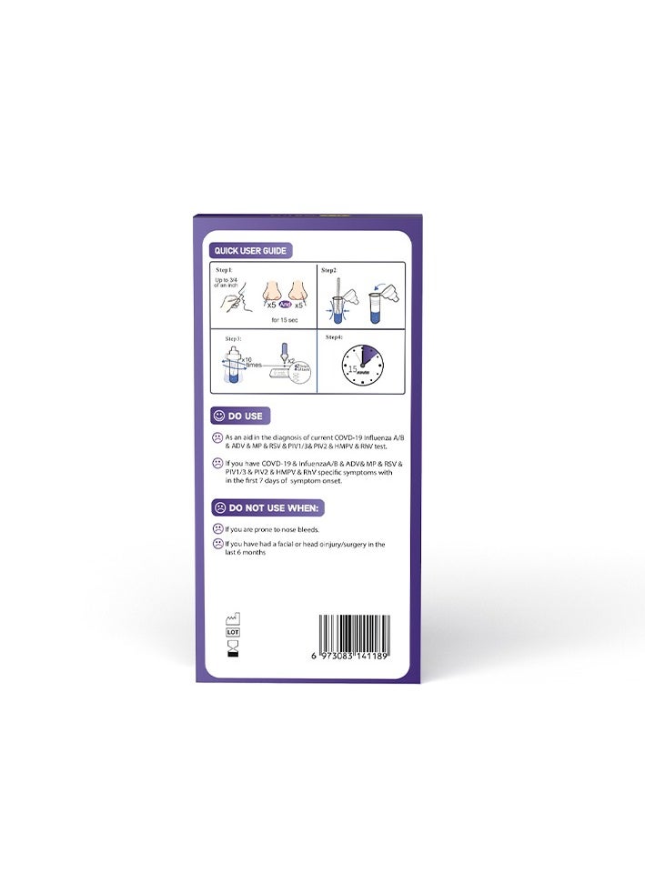 Dvot - Multi-Pathogen Antigen Combo Test Kit | 6-in-1 Rapid Screening for Respiratory Pathogens - Image 1