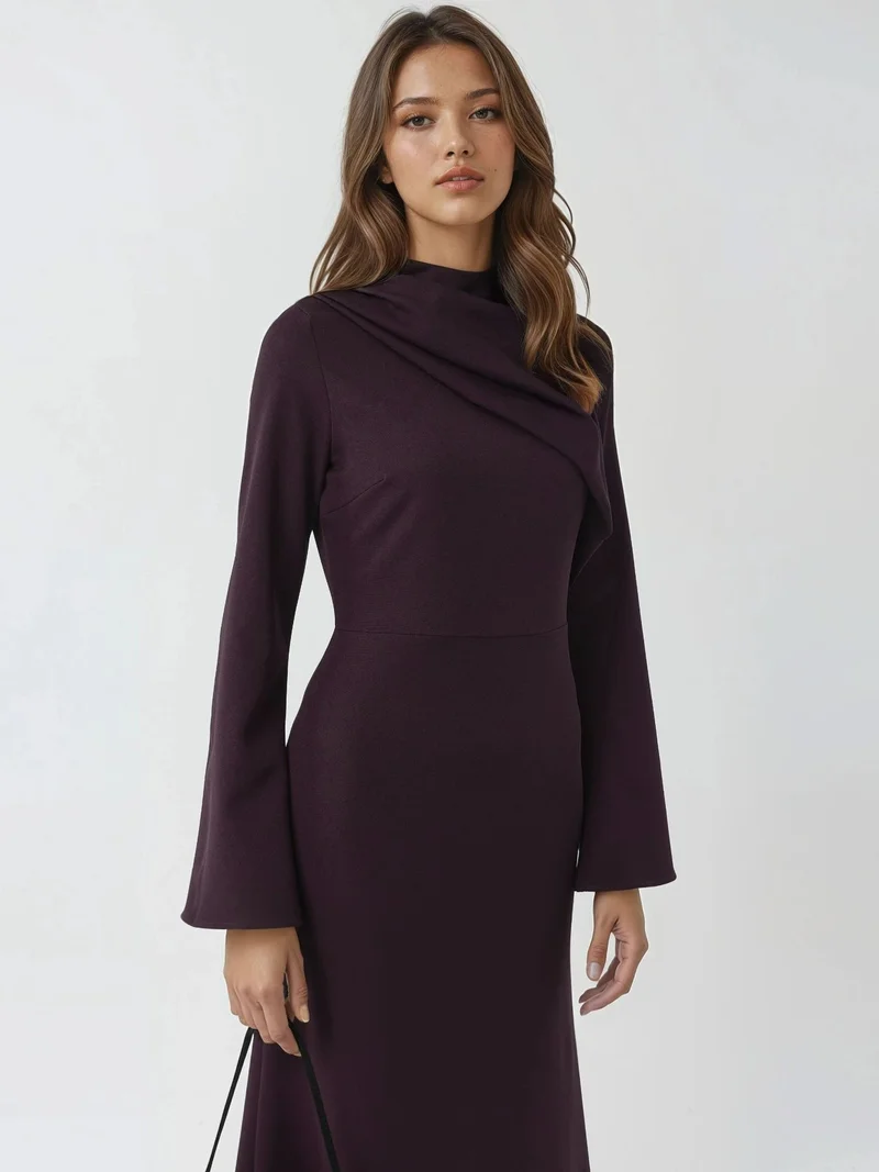 HICCUP Drape Detailed Maxi Dress