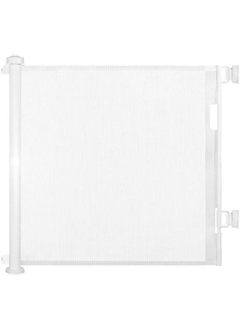 Retractable Baby Gate for Stairs Doorways, Mesh Safety Gate for Babies and Pets(White 180cm x 86cm)