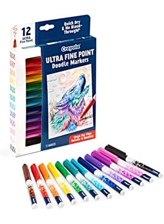 Crayola Ultra Fine Point Markers Art Markers Gifts For Teens 12 Ct - Image 2