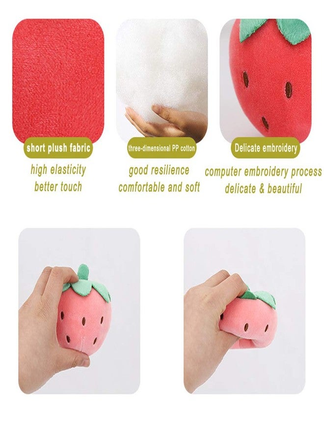 REFAHB Cute Throw Pillow Stuffed Strawberry Toys Removable Fluffy Creative Gifts for Teens Girls Kids, - Image 3