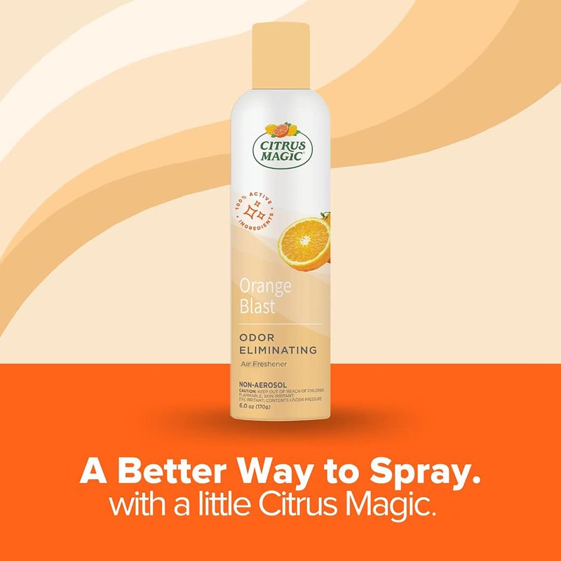 Citrus Magic Odor Eliminating Air Freshener Spray, Orange Blast, 6 Ounce (Pack of 2) - Packaging May Vary - Image 2