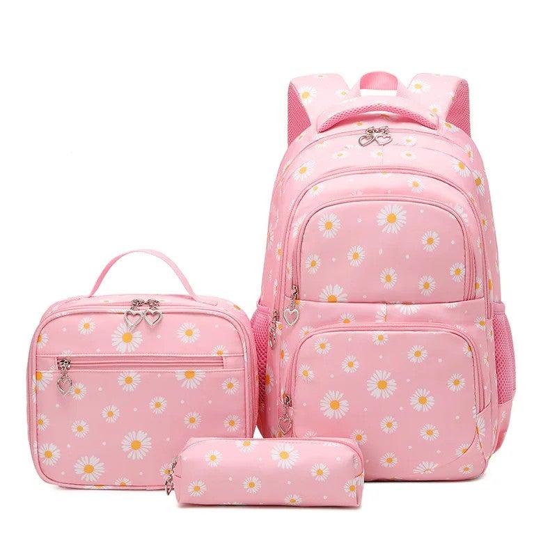 Bluejw Unisex Daisy Print Backpack Water-Repellent & Zipper-Closure Polyester Lining Cute School Bag for Schoolboys and Schoolgirls - Image 5