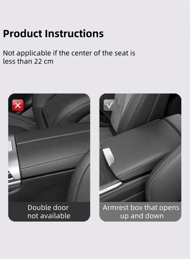 Generic Universal Waterproof Car Armrest Cover, 3 in 1 Car Armrest Cushion, Car Center Console Armrest Pillow,Car Armrest Cushion with Cup Holder and Phone Holder Storage Bag,Car Accessories (Black)  - Image 4