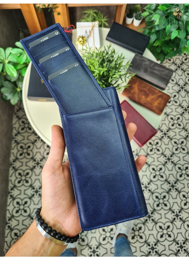 VISSO 901 Leather Handbag Wallet with Phone Compartment - Zippered - Men's and Women's Model with Removable Card Holder Feature  - Image 5