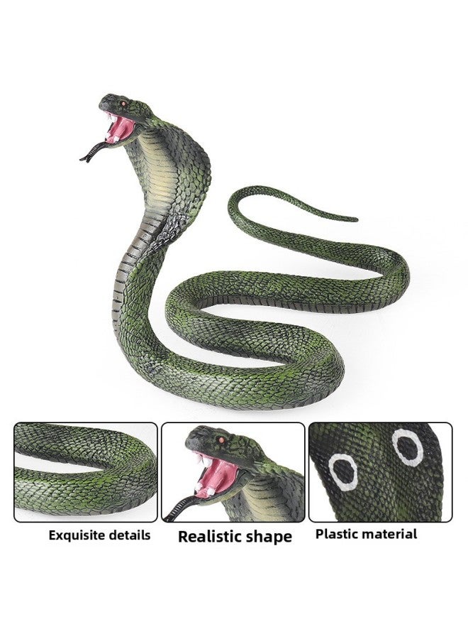 Loquat Solid Artificial Large Cobra Python Model  Spoof Trick Props Toy Ornaments Kidsren's Cognition-Color:M-1787 Large Cobra (green) - Image 5