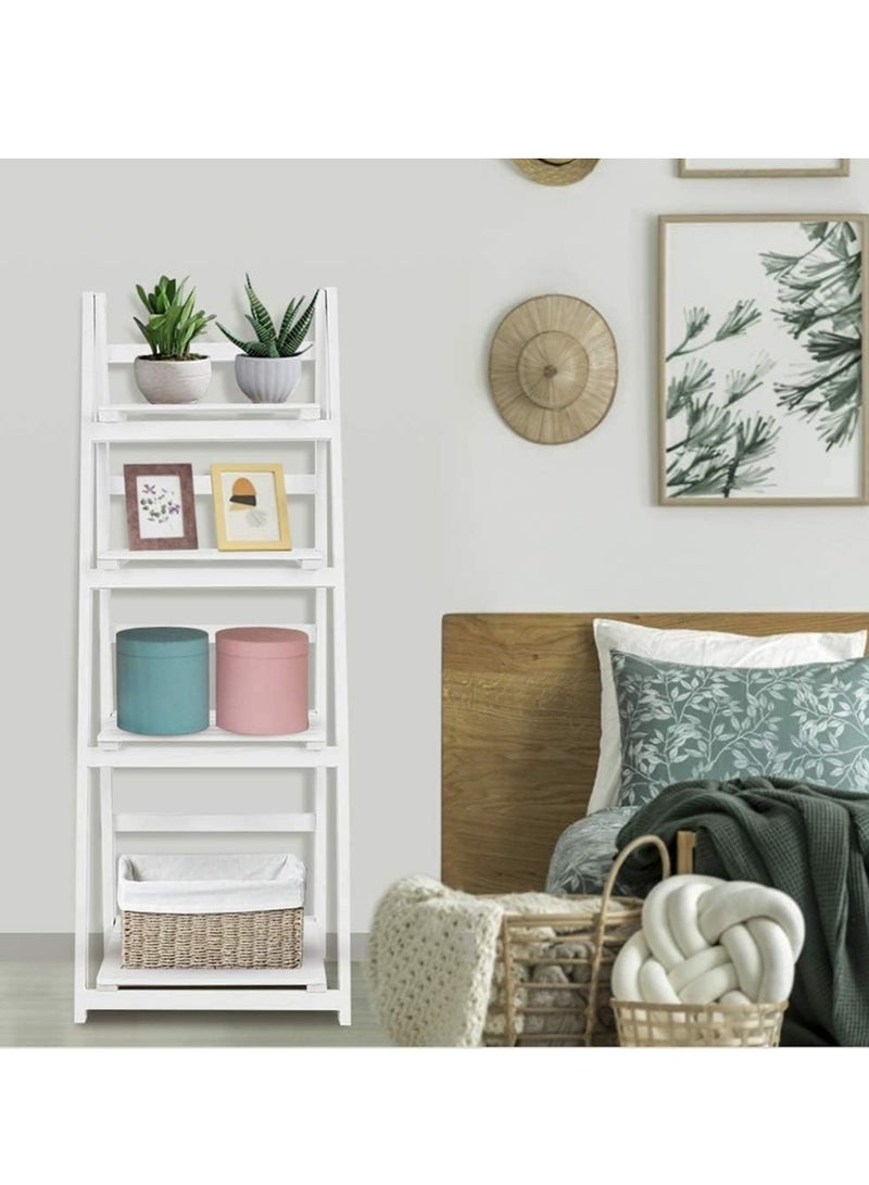 FFD Corner Shelves Bathroom Shelving Wooden Shelf Kitchen Bathroom Storage 4 Tiers Shower Shelves Flower Stand  - Image 4