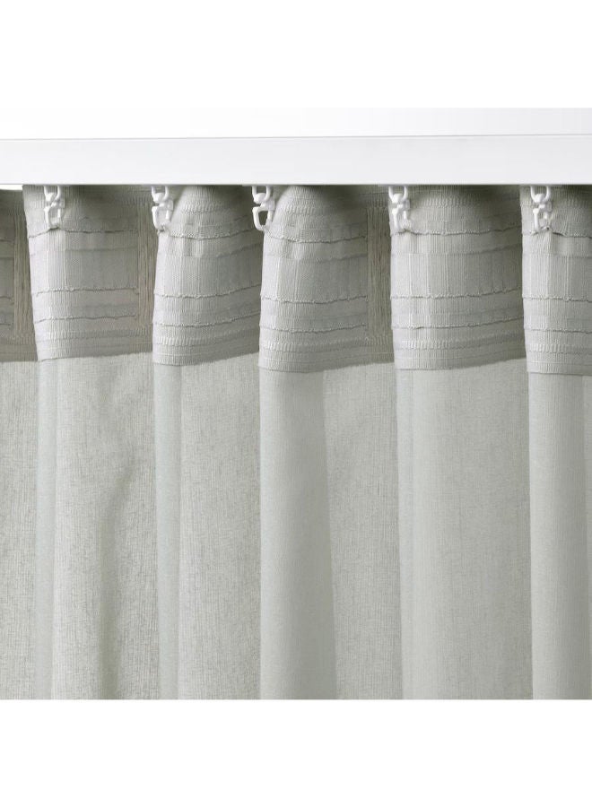 Velvet Curtains Soft Fabric 1 Piece Off White-140x280