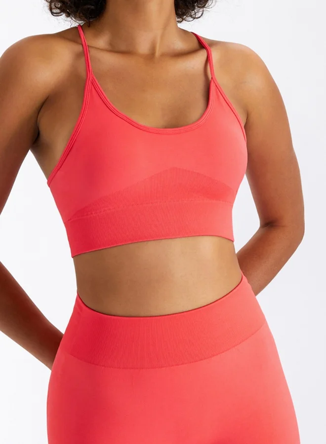 كون.يوغا Womens Cross Back Sports Bra - Padded Low Impact Workout Yoga Bra with Removable Built in Bra