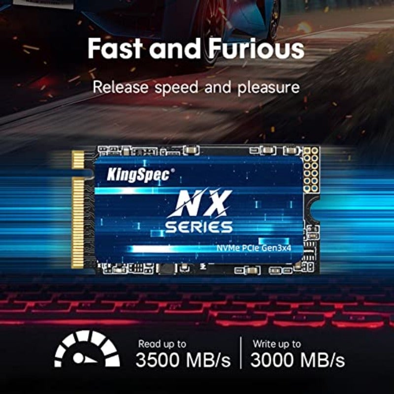 KingSpec NXM-2242 256GB SSD 2242 M.2 NVMe SSD M2 SSD PCIe 3.0 Gen3x4 - Up to 3500 MB s Read Speed PCIe 3.0 SSD with 3D NAND Flash Compatible with PC Laptop Desktop - Image 2
