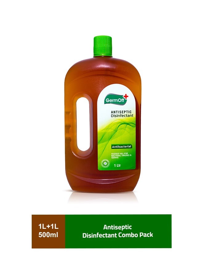 GermOff - PROMO - ANTISEPTIC 1LTR+1LTR+FREE 500 ML - Image 1