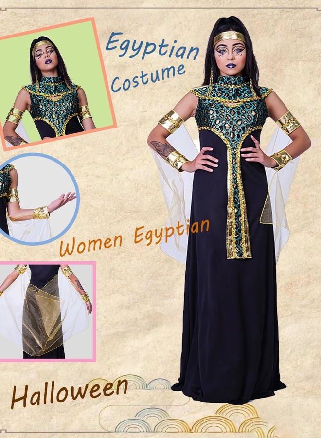DSplay Egyptian Costume Women Fancy Dress Adult Egyptian Queen Clothing - Image 2