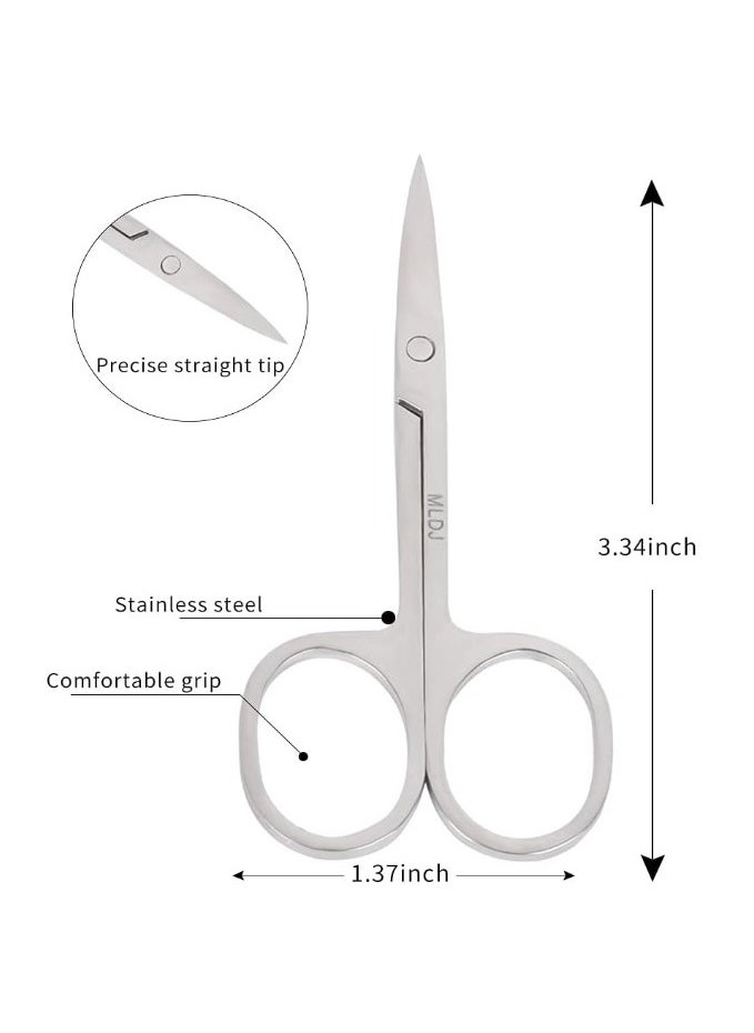 Generic Stainless Steel Scissor with Curved Sharp Edge Blades for Eyebrow, Facial Hairs and False Eyelashes  - Image 3