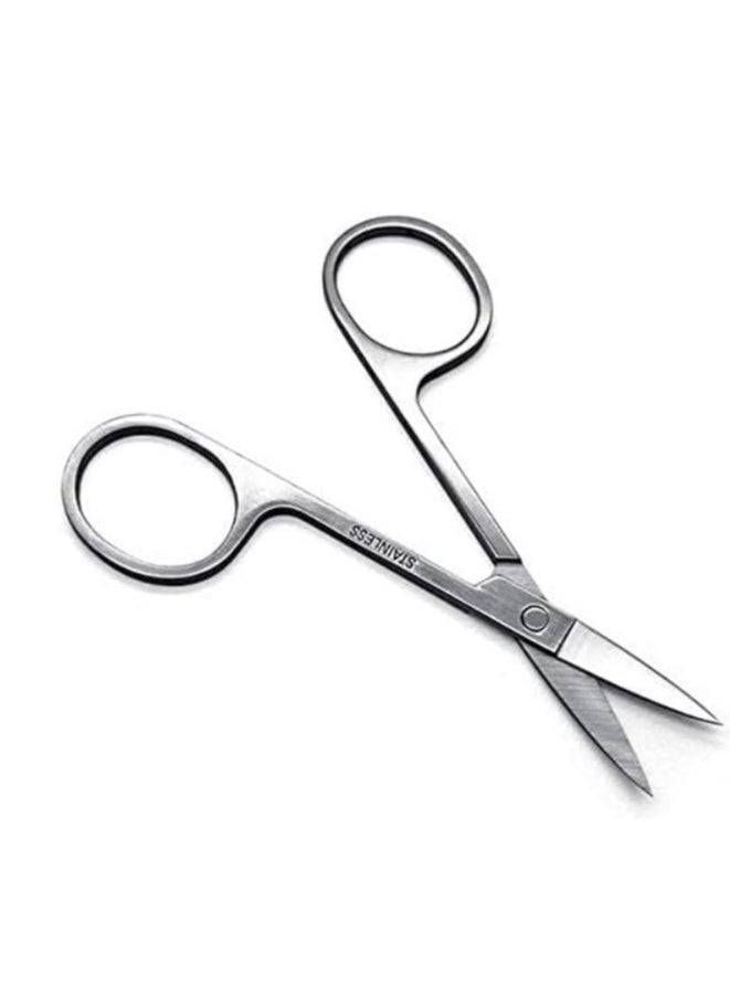 Generic Stainless Steel Scissor with Curved Sharp Edge Blades for Eyebrow, Facial Hairs and False Eyelashes  - Image 2