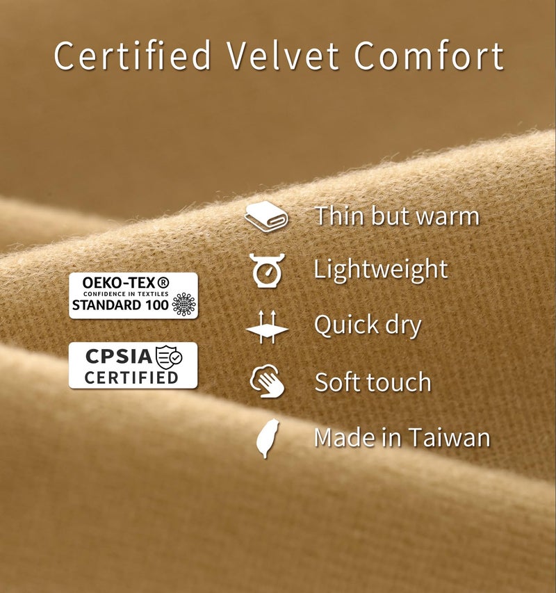 Litume Travel Blanket Lightweight and Breathable, 67 x 48 in Soft Airplane Flight Blanket for Travelers, Foldable Camping Sheet with Stuff Sack for Train, Camp, backapcking, office, home(Creamy Brown) - Image 5