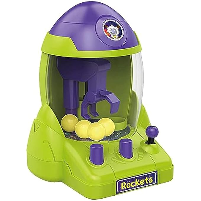 CLAW MACHINE, MINI CLAW MACHINE, MINI CRANE MACHINE, CUTE AND UNIQUE DESIGN, NOVELTY TOYS FOR 3+ YEAR OLD BOYS AND GIRLS (GREEN) - Image 1