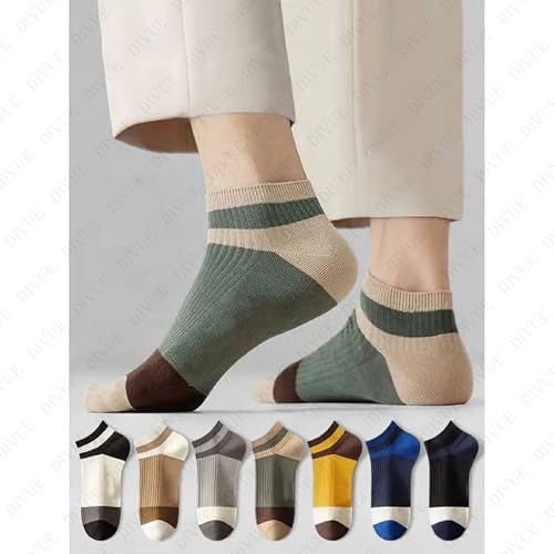 DIVUE Ankle Length Socks for Men & Women | 7 Pair Multi Color Combo Pack | Cotton Rich, Breathable, Sweat Absorbent, Anti Odor, Stretchable, Durable, Multipurpose Sports, Gym & Casual Use Socks - Image 4