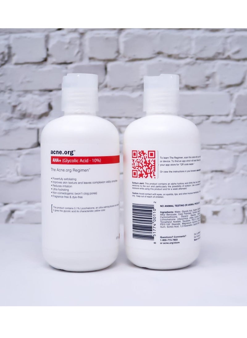 Acne.org AHA+ (Glycolic Acid - 10%) 6 fl.oz 