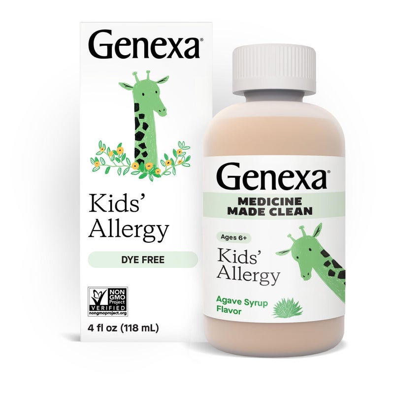 Genexa Kids Allergy Medicine | Clean Allergy Relief for Children | Diphenhydramine 4 fl oz | Treats Runny Nose, Sneezing & Itching | Vegan & Non-GMO | Organic Agave Syrup Flavor | Ages 6+ - Image 1