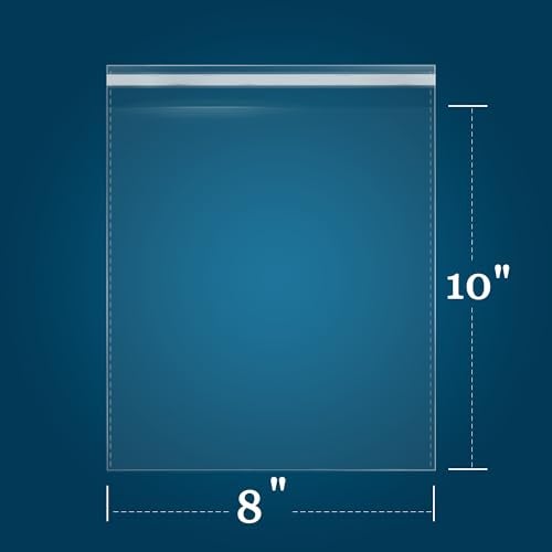 iMailer 1000 Pack 8 x 10 Self Sealing Cellophane Bags Clear Cello Resealable Plastic Poly Bags for Art Prints Packaging Photo Jewelry - Image 5