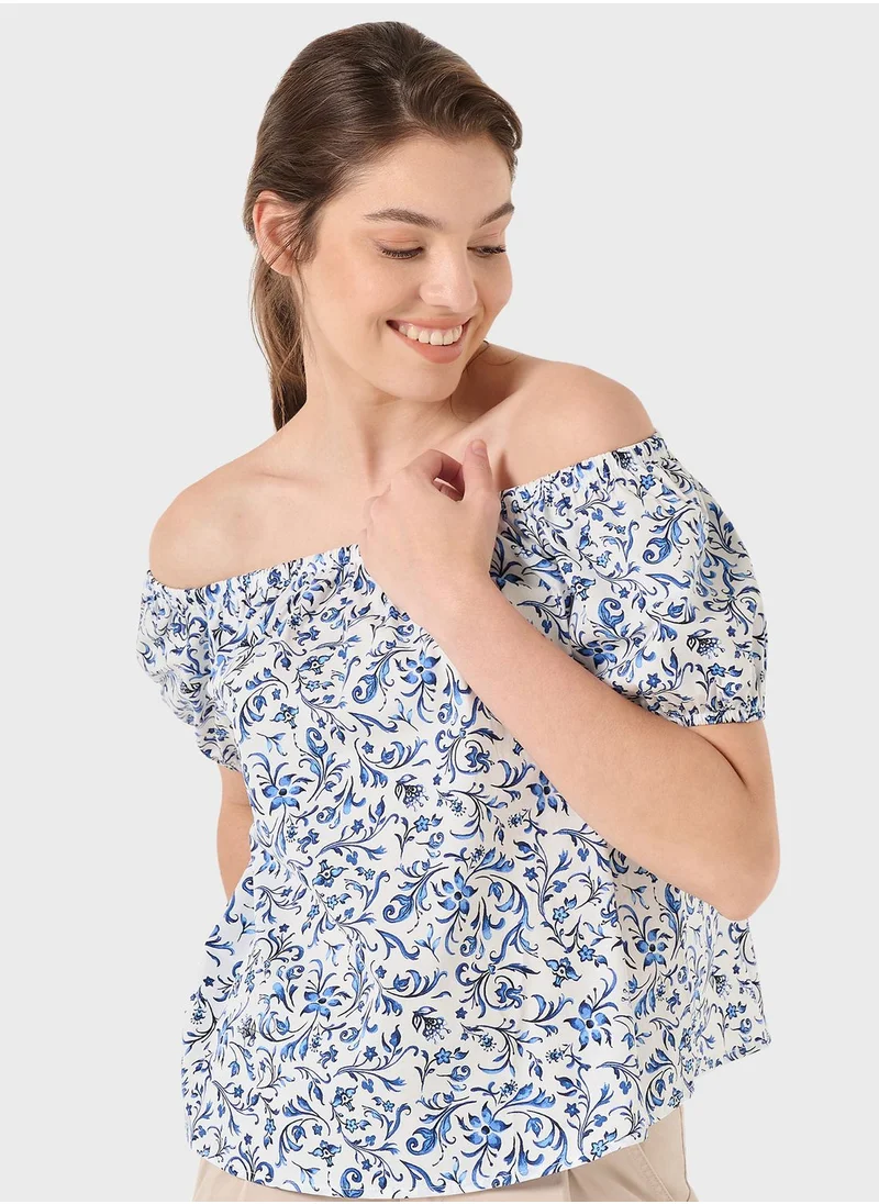 جيمي كي Floral Print Top