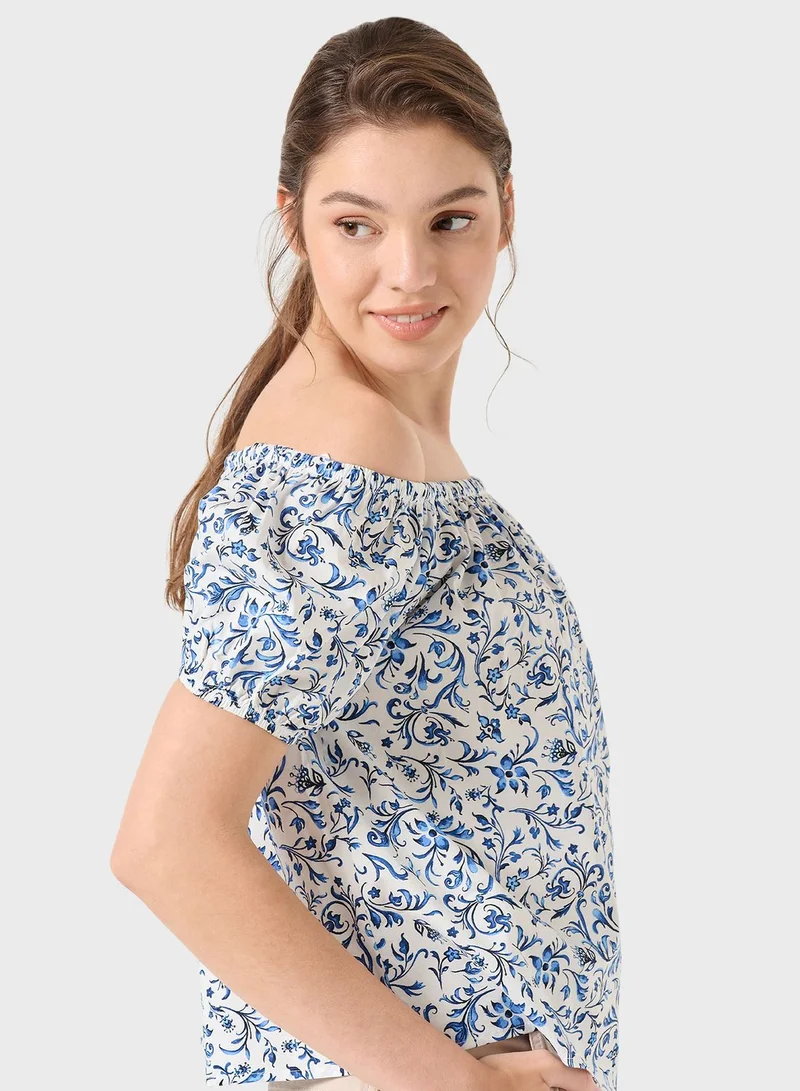 جيمي كي Floral Print Top