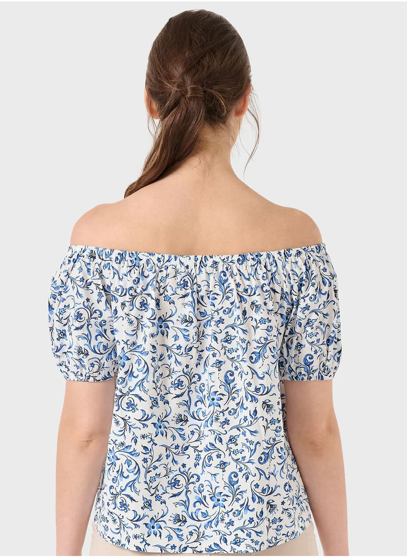 جيمي كي Floral Print Top