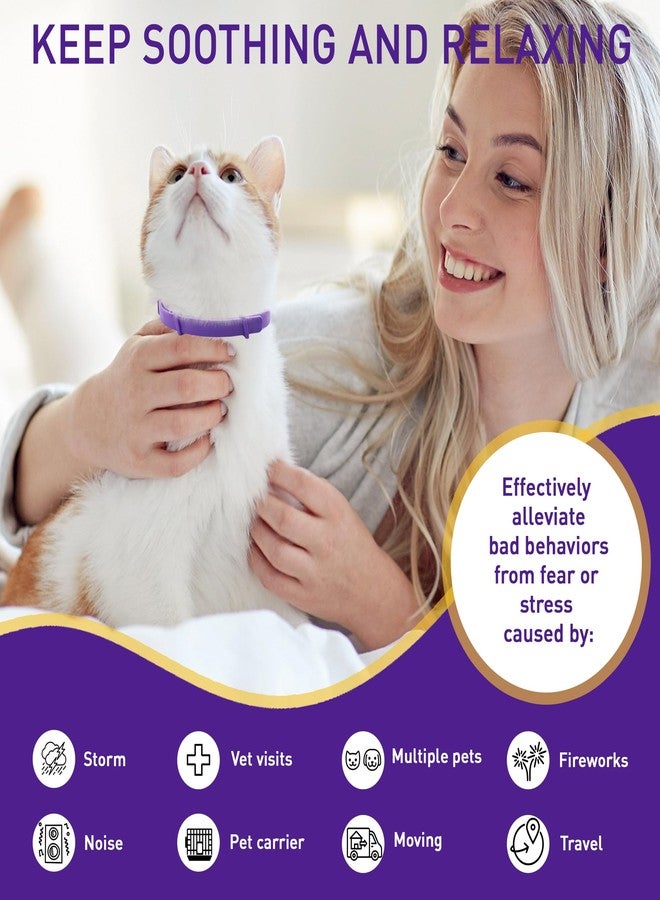PetAtlas مجموعة بيت أطلس من 4 أطواق مهدئة للقطط - طوق مهدئ للقطط بالفيرومونات لتخفيف القلق والتوتر - أطواق مهدئة قابلة للتعديل ومقاومة للماء وقابلة للفك السريع، مكونات طبيعية من الفيرومونات، تأثير سريع - Image 3