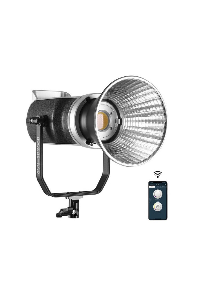 GVM Great Video Maker GVM-SD200D 200W LED Video Light High Power LED Spotlight Bi-Color LED Daylight  - Image 1