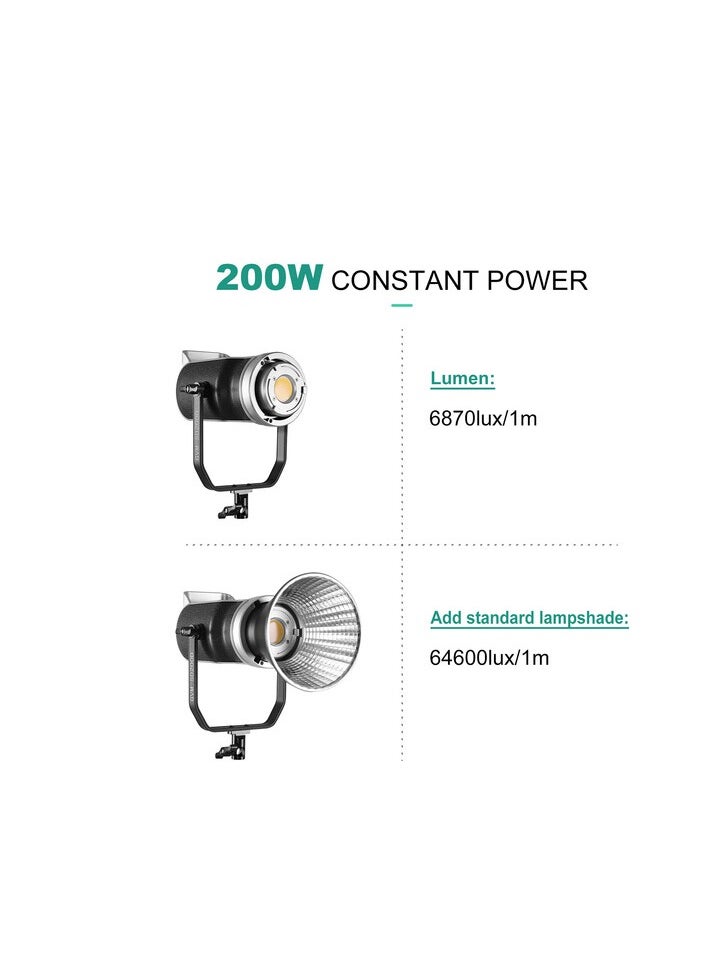 GVM Great Video Maker GVM-SD200D 200W LED Video Light High Power LED Spotlight Bi-Color LED Daylight  - Image 4