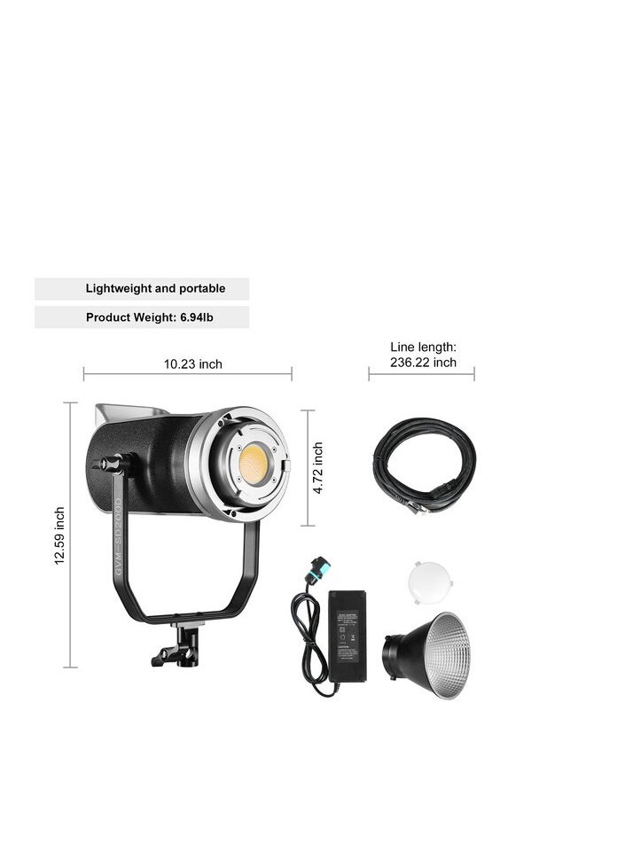 GVM Great Video Maker - GVM-SD200D 200W LED Video Light High Power LED Spotlight Bi-Color LED Daylight - Image 1