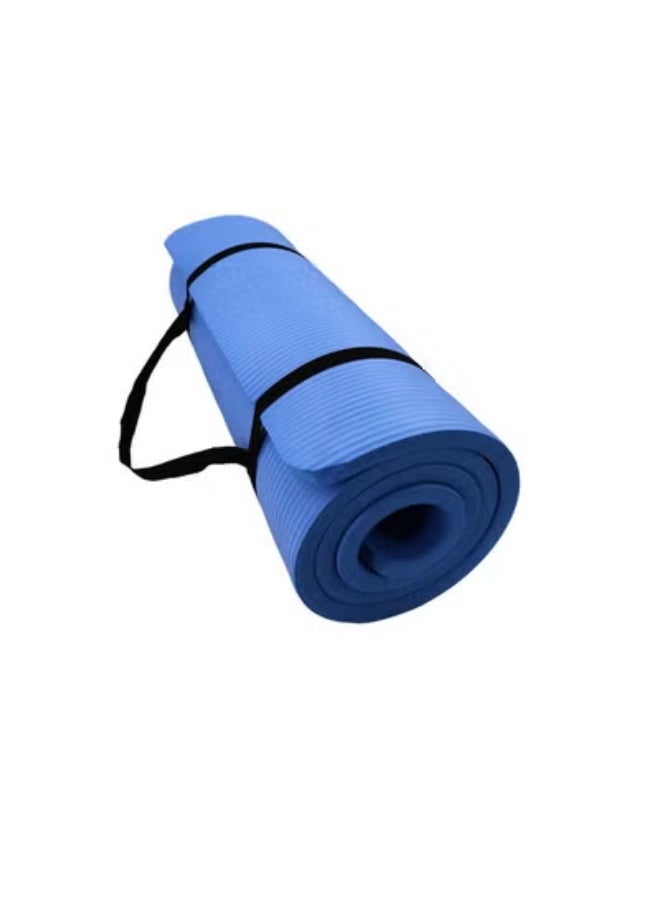حصيرة اليوغا الزرقاء ، 10mm ، حصيرة أرضية ناعمة مناسبة لللياقة البدنية اليوغا بيلاتس - Image 3
