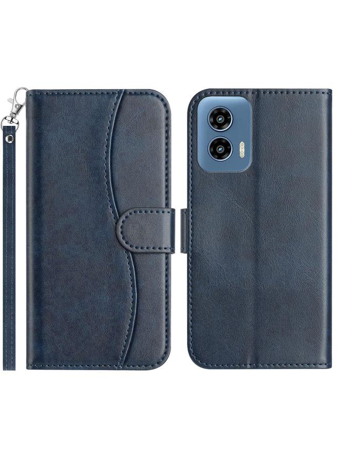 S-TOP Case For Motorola Moto G35 Dual-Folded S-shape Leather Phone Case - Image 1