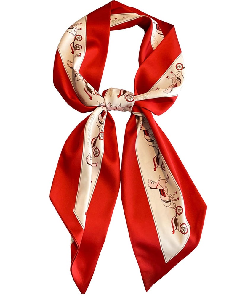 Saiusloa Purse Scarf For Handbags Head Scarves For Women's Hair Bags Scarfs Long Skinny Scarves Fashion Silky For Headbands-A29 - Image 1