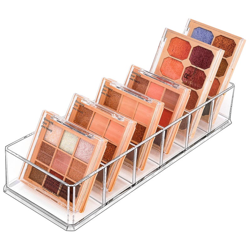 JessLab Acrylic Organizers, Bathroom Organizer for Drawer, Cosmetic Display Cases for Vanity, Countertop, Desk, Kitchen, and Makeup Storage, 6-Section - Image 1