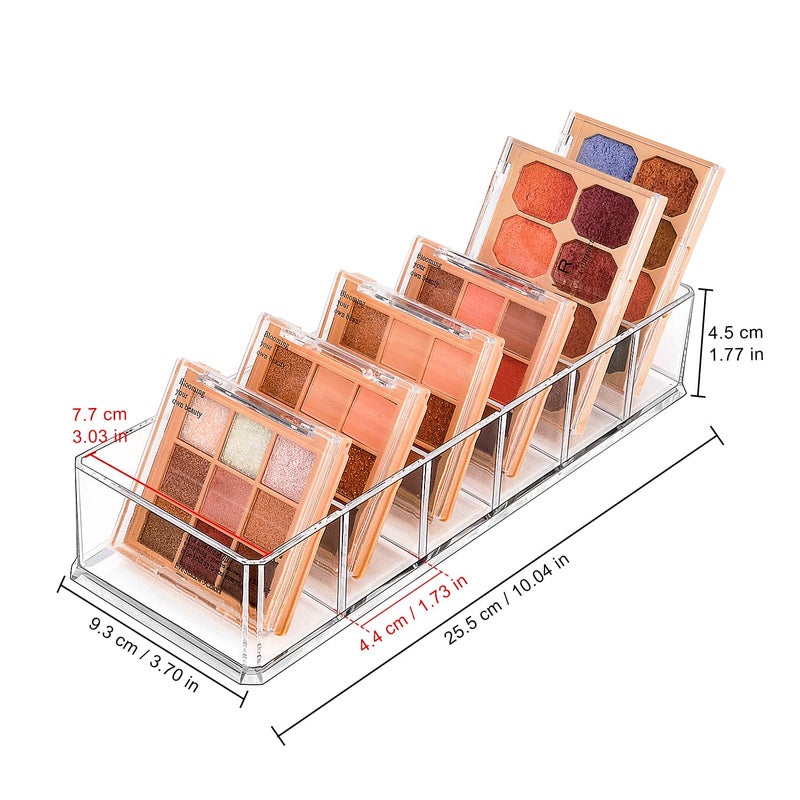 JessLab Acrylic Organizers, Bathroom Organizer for Drawer, Cosmetic Display Cases for Vanity, Countertop, Desk, Kitchen, and Makeup Storage, 6-Section - Image 2