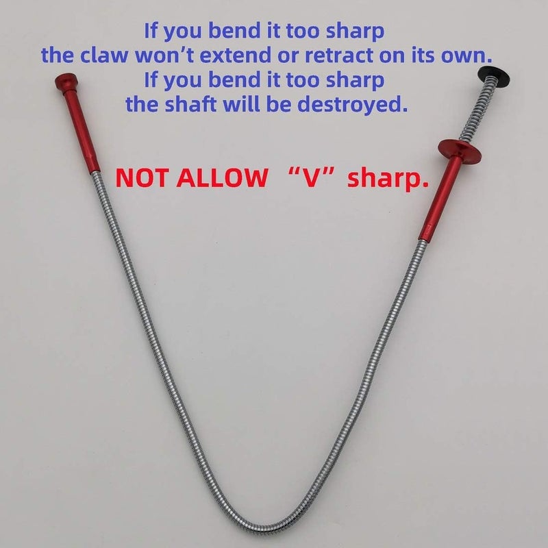 VASTOOLS Flexible Claw Pickup Tool with Magnet,28", 2-in-1 Magnetic Pickup Tool, 4-Finger Claw, Rustless Flexible and Stiff Shaft, User-friendly, Versatile - Image 4