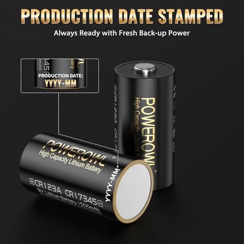 POWEROWL CR123A 3V Lithium Battery 12 Count, High Capacity 123A 123 C123 Batteries, Long-Lasting Power - Image 5