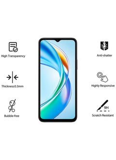Waldic Honor X5b Plus Screen Protector | Tempered Glass Compatible with Honor X5b Plus | Screen Protector Full HD Quality Tempered Glass Anti-Scratch Edge to Edge Coverage with Easy Installation Kit - Black  - Image 2