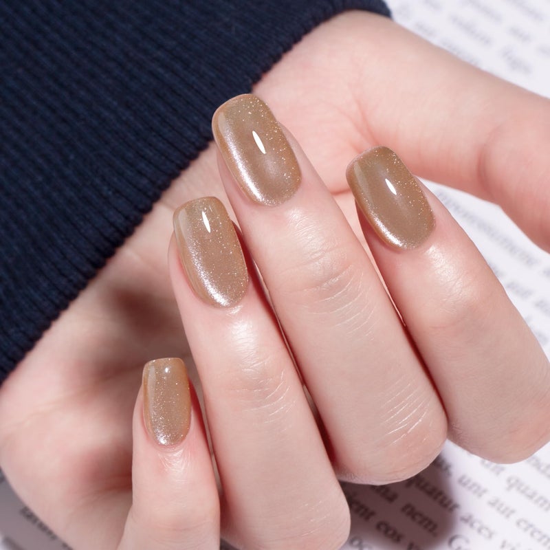 MAYCHAO 15ML Cat Eye Gel Nail Polish 1Pc Nude Gel Polish with Magnet Soak off Holographic Magnetic Nail Polish for Nail Art Manicure Salon DIY at Home, 0.5 OZ - Image 2