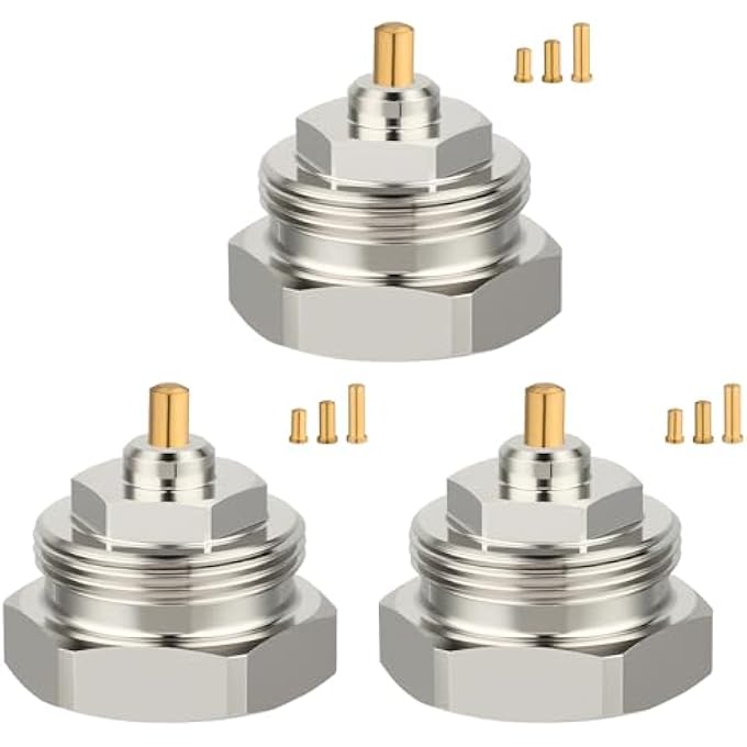 RADIATOR ADAPTOR M30 X 1.0 TO M30 X 1.5 FOR OVENTROP VALVES 1011445 - THERMOSTATIC VALVE FINE THREAD ADAPTER FOR THERMOSTAT/HEATING VALVE (PACK OF 3) - Image 1