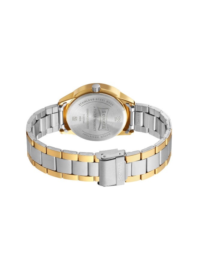 سوناتا Quartz Analog with Day and Date Silver Dial Stainless Steel Strap Watch for Men - Image 4
