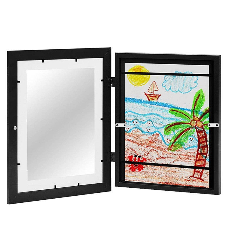 Wooden Picture Frame 33x24x3cm: White Finish With 29x20cm Inner Size - Damage-Free Hanging Photo Display for Home Office School - Image 5