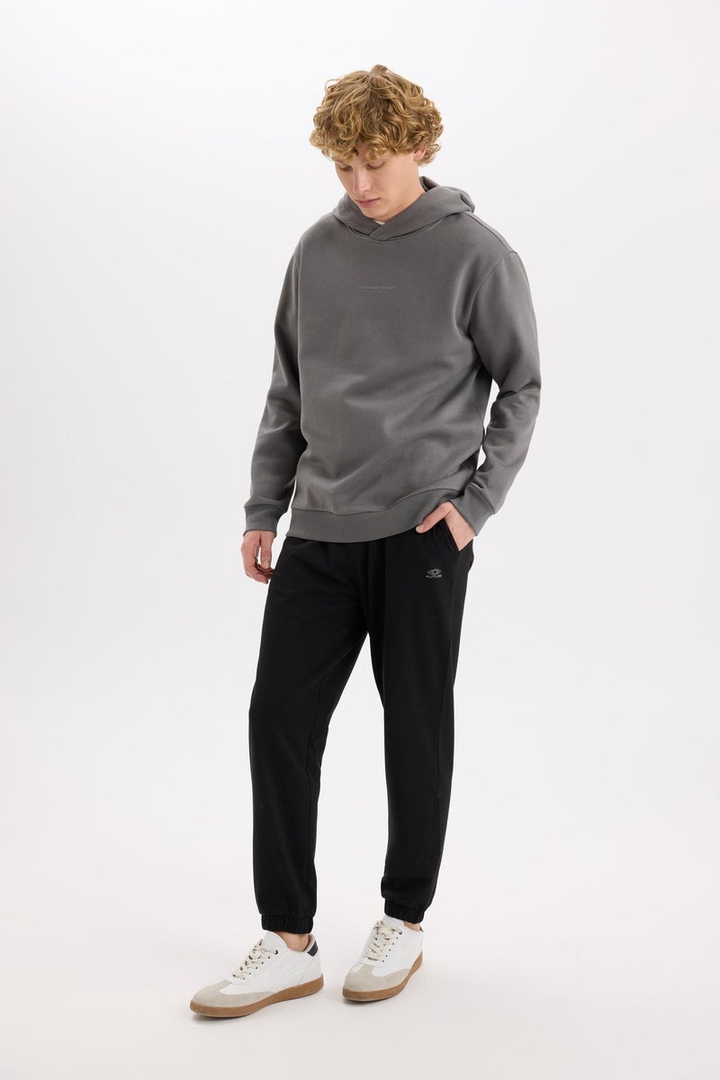 DeFacto Black Man Regular Fit Pocketed Sweatshirt Fabric Sweatpants Casual - Image 2